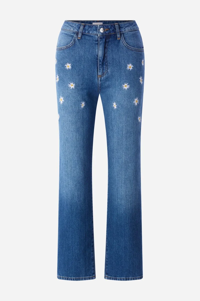 Jeans mit Blumenstickerei - Image 5