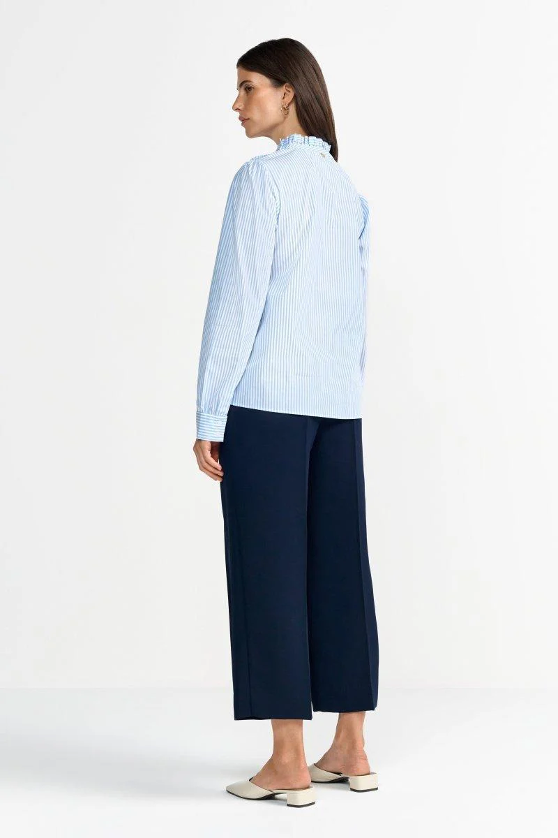 Gestreifte Bluse in Hellblau - Image 4