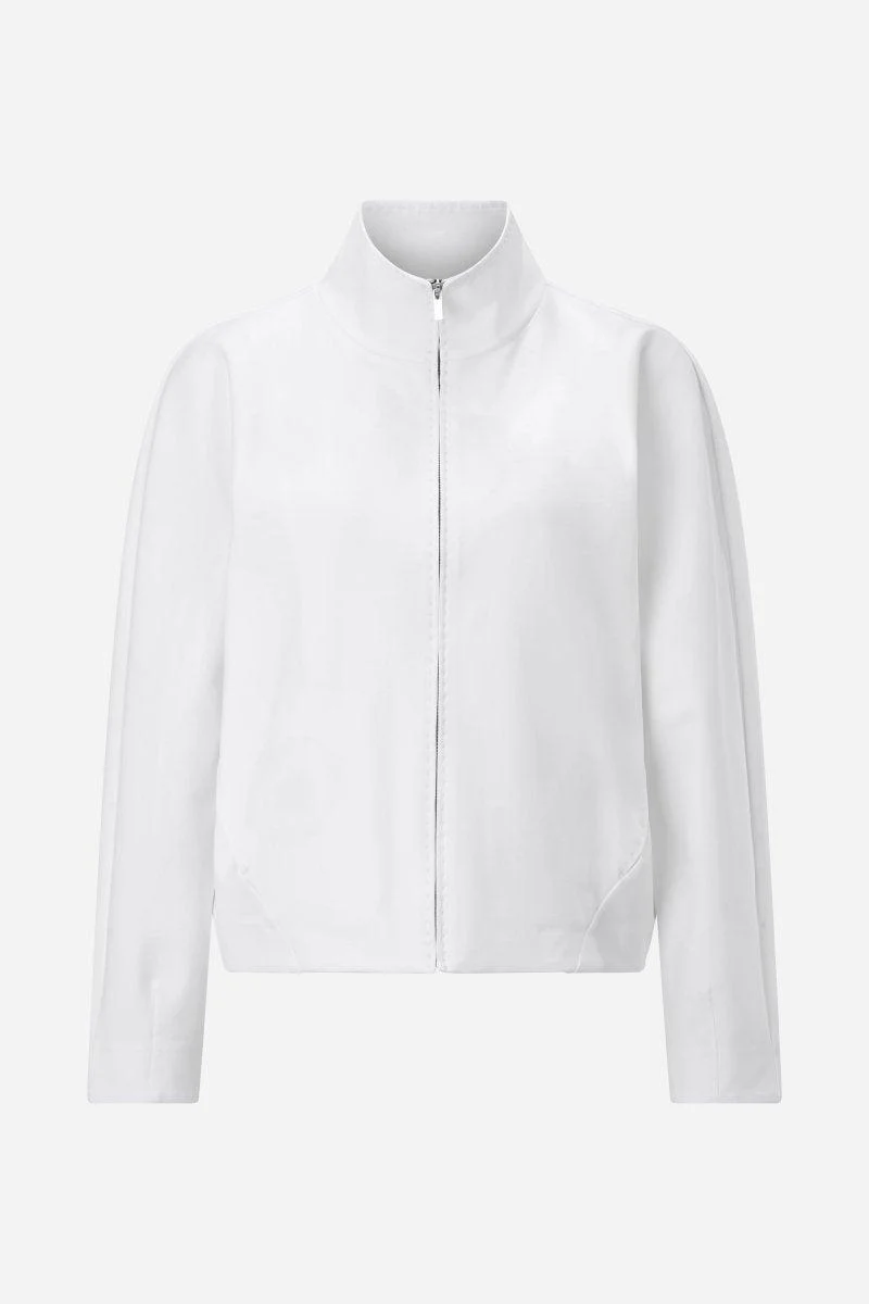 Weiße Zip-Jacke mit Stehkragen - Image 6