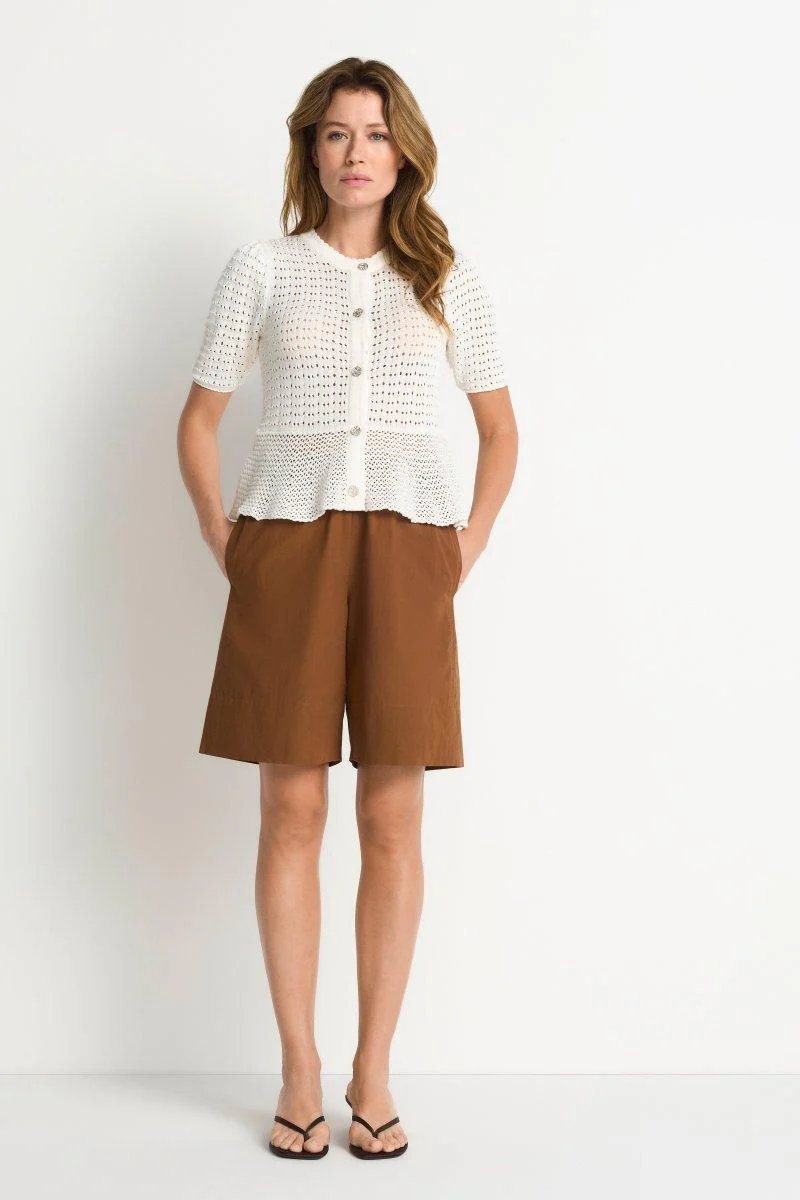 Ajour-Cardigan mit Peplum - Image 2