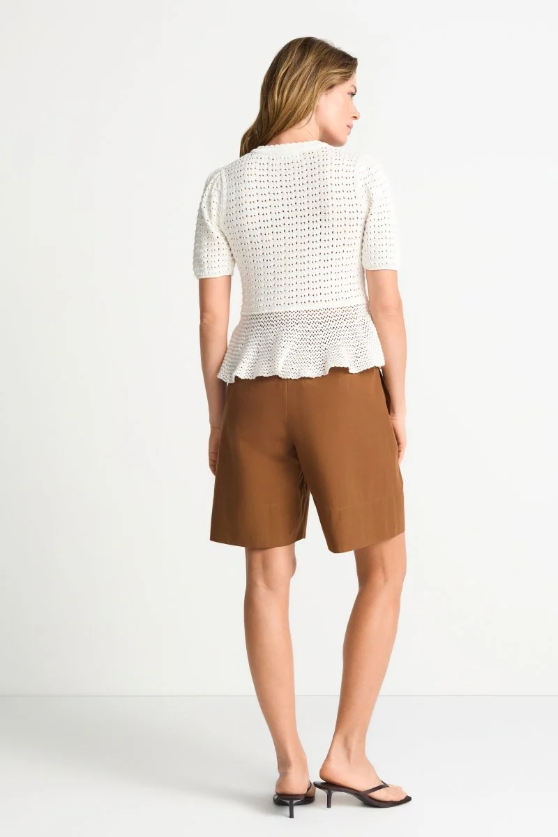 Ajour-Cardigan mit Peplum - Image 3