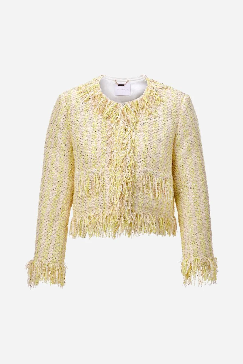 Bouclé-Jacke mit Fransen - Image 6