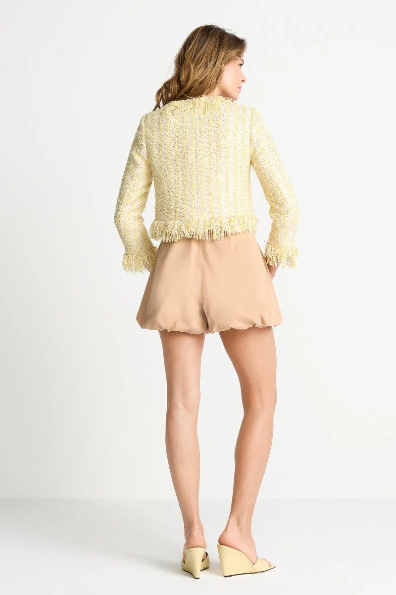 Bouclé-Jacke mit Fransen - Image 4