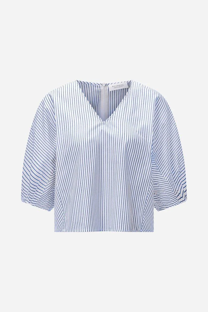 Gestreifte Crop-Bluse - Image 10