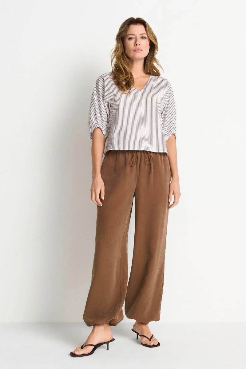 Gestreifte Crop-Bluse - Image 3