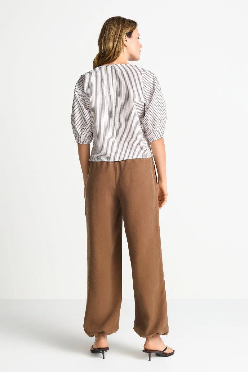 Gestreifte Crop-Bluse - Image 4