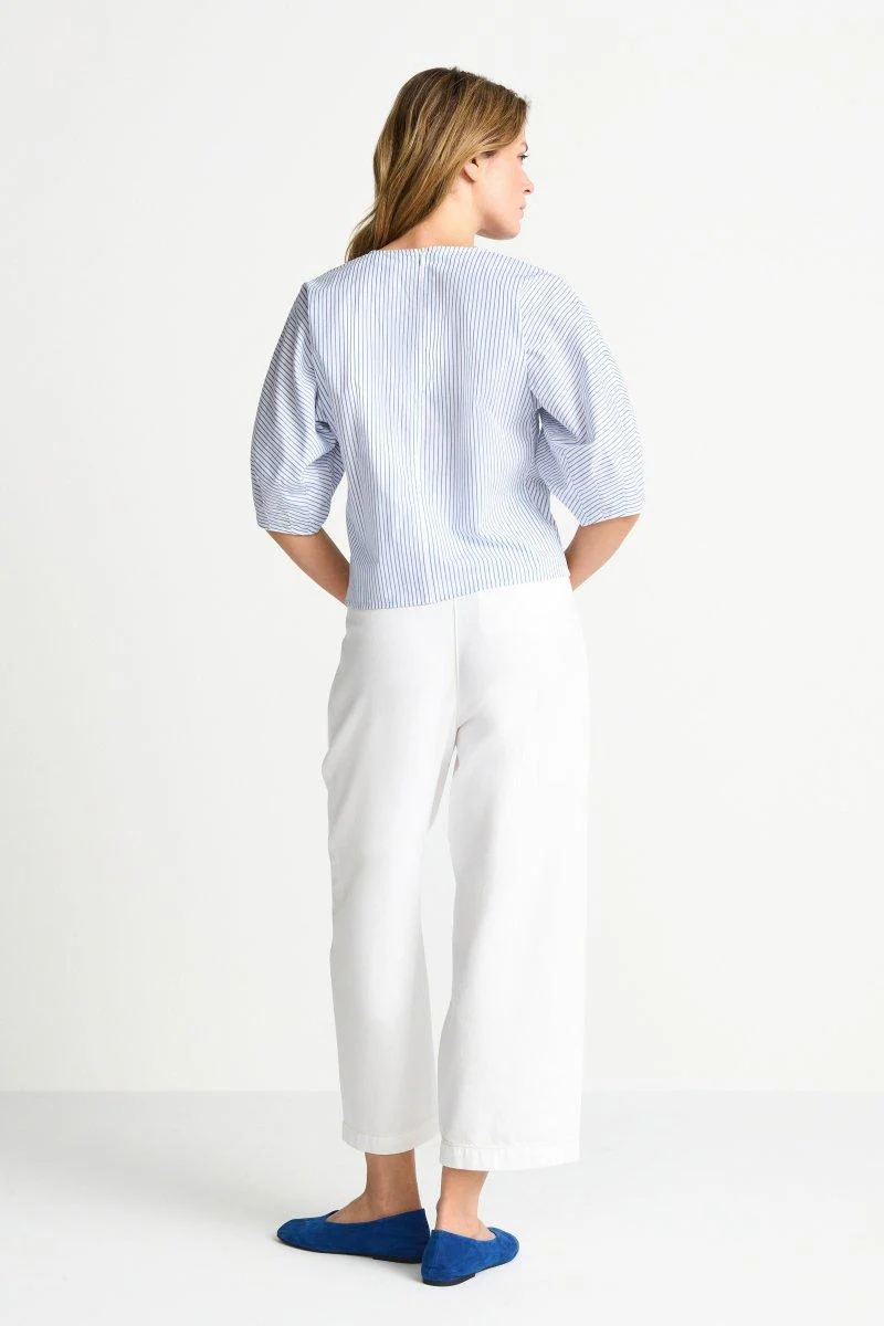 Gestreifte Crop-Bluse - Image 9