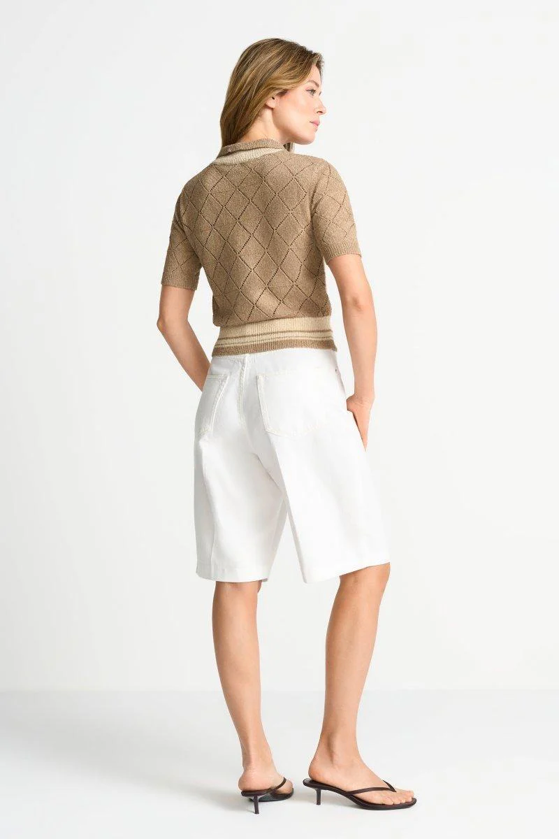 Ajour-Cardigan mit Polokragen - Image 9