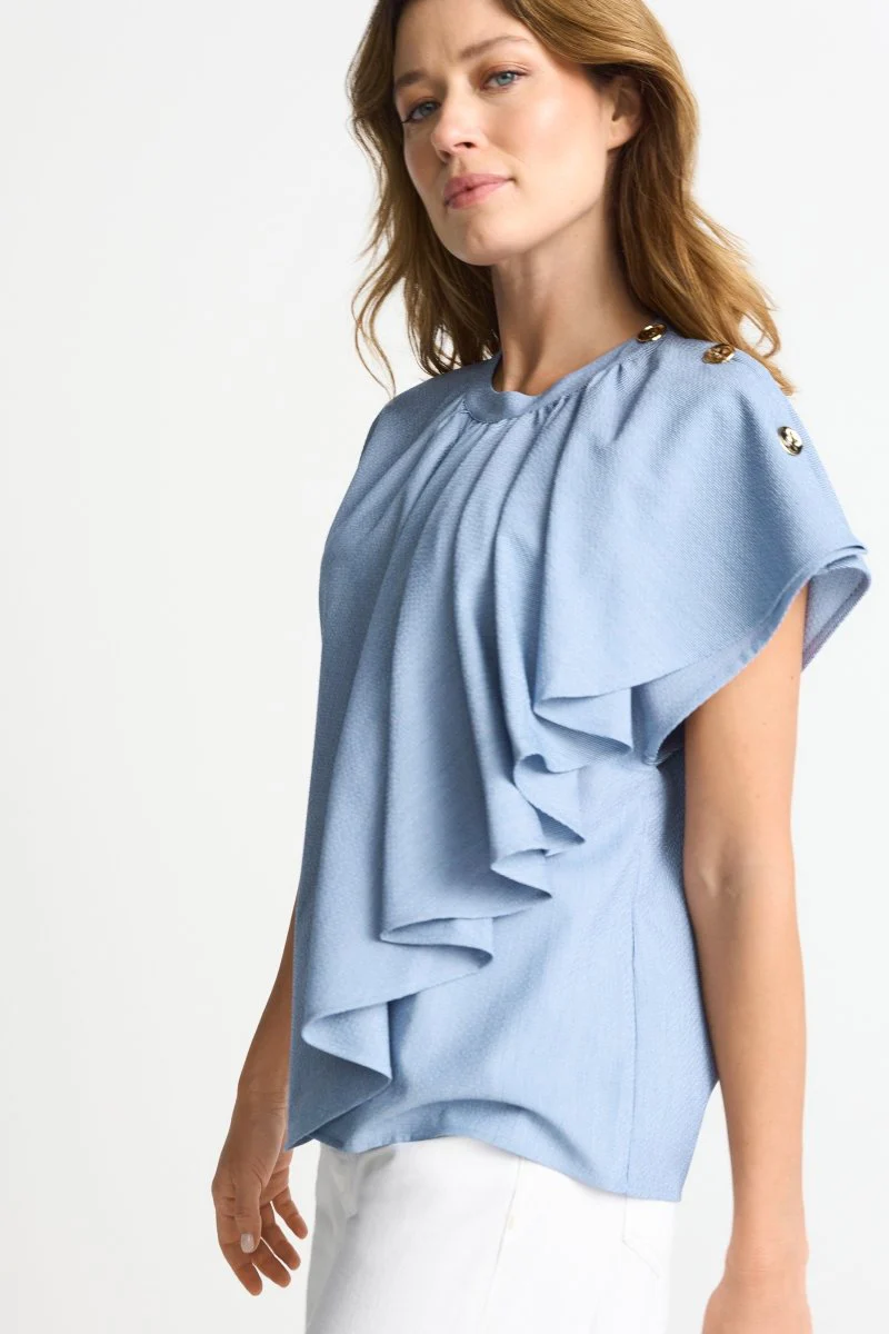 Volant-Bluse mit Schulterknöpfen - Image 6