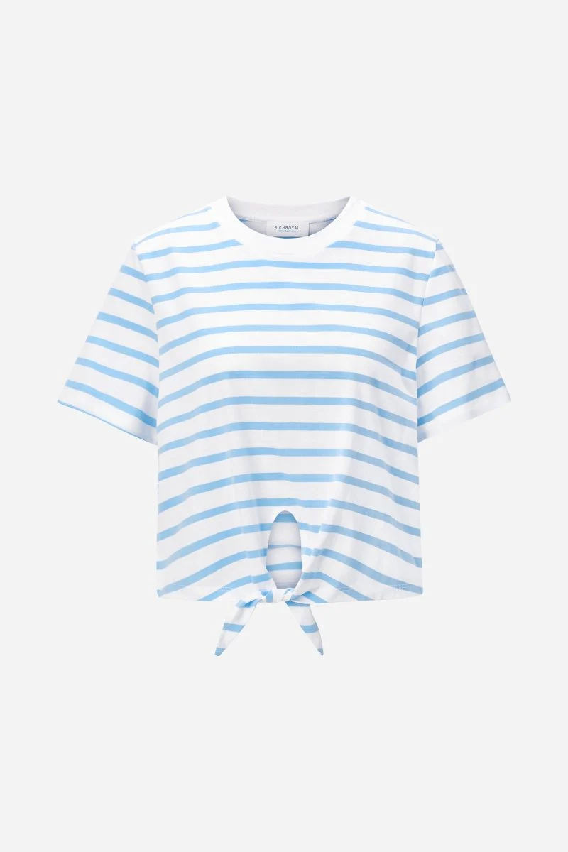 Gestreiftes T-Shirt mit Knoten - Image 5