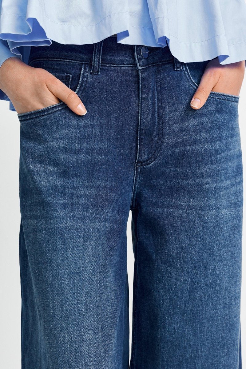 Dunkelblaue Wide-Leg-Jeans - Image 4