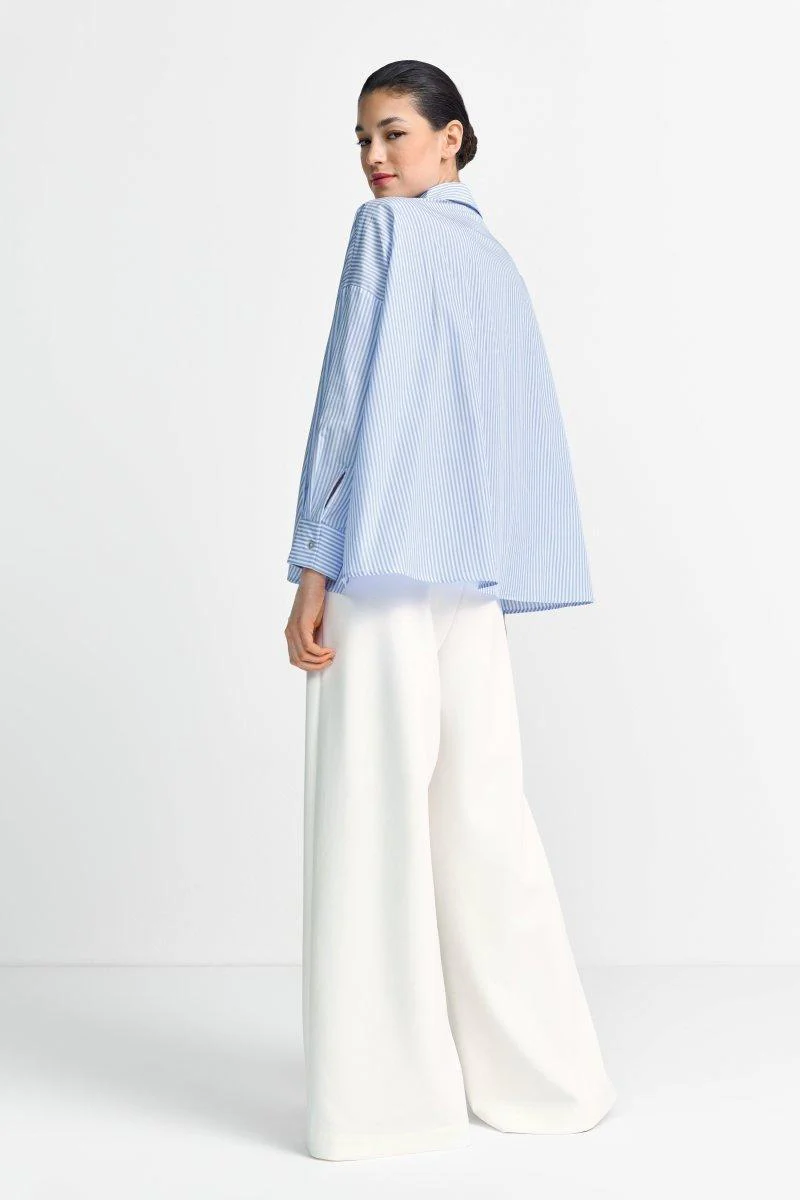 Gestreifte Oversize-Hemdbluse - Image 4