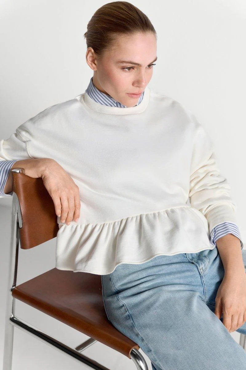 Sweatshirt mit Volant - Image 2