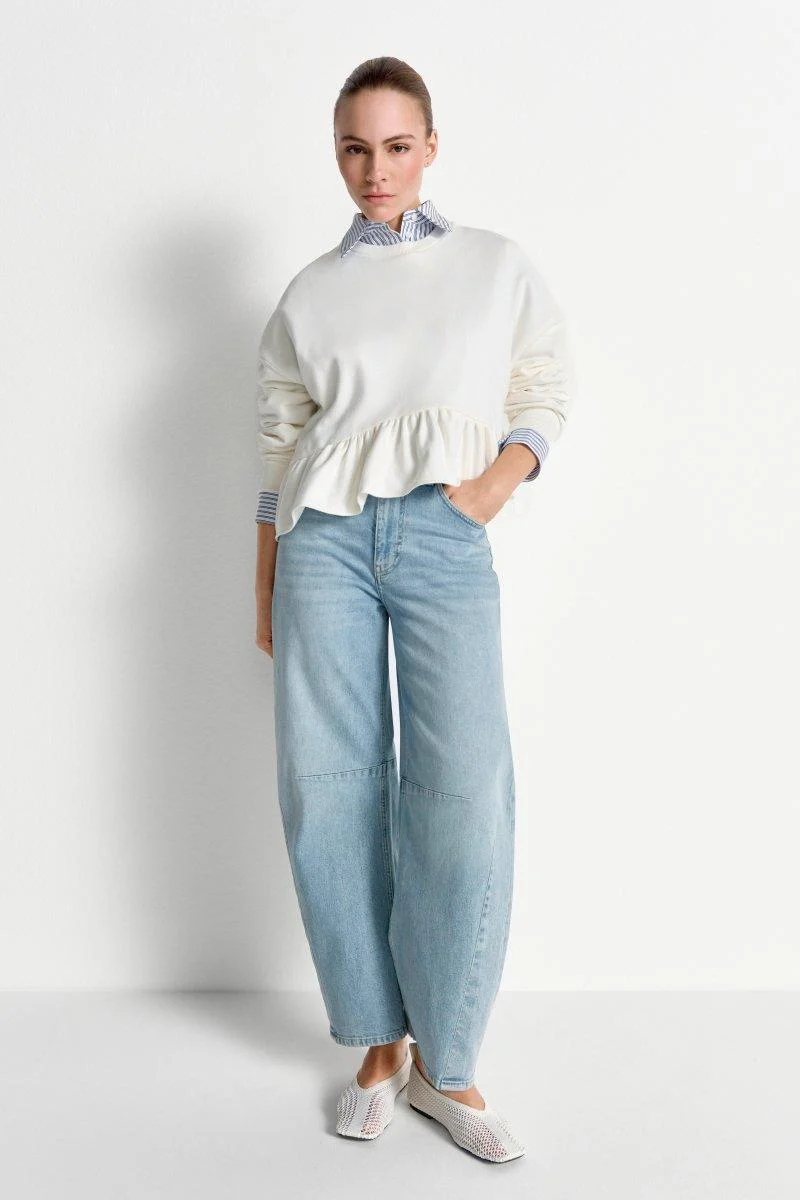 Sweatshirt mit Volant