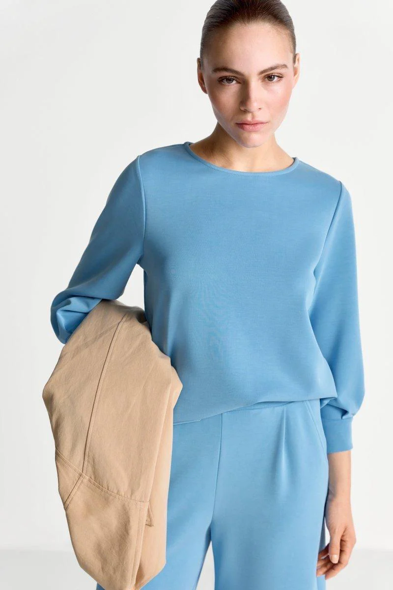 Jersey-Sweatshirt mit Puffärmeln - Image 8