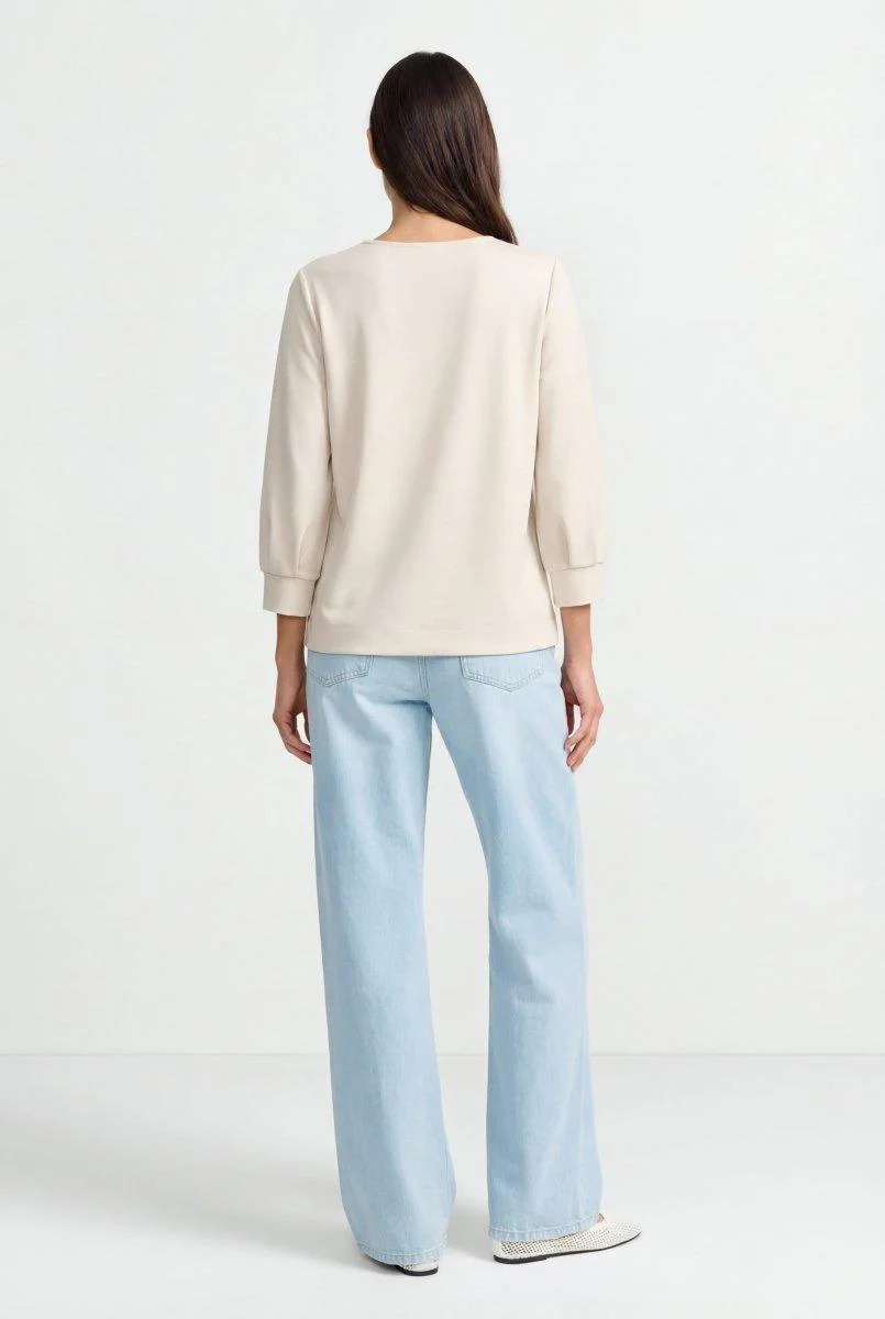 Jersey-Sweatshirt mit Puffärmeln - Image 3