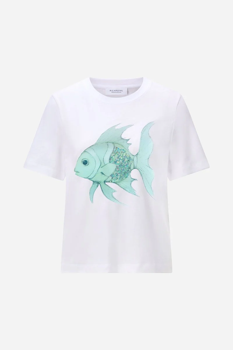 T-Shirt mit Print und Pailletten - Image 5