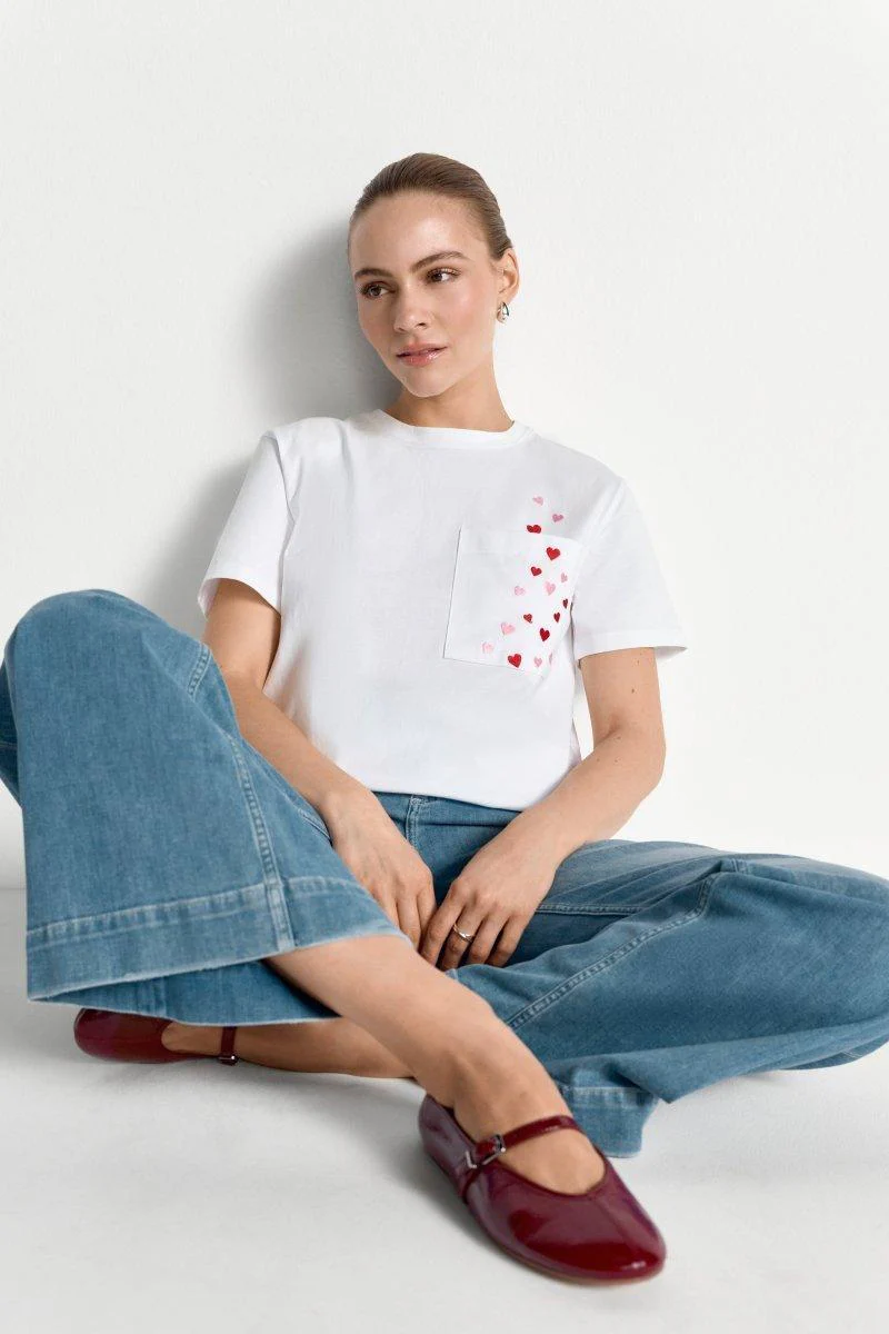 T-Shirt mit Herzprint