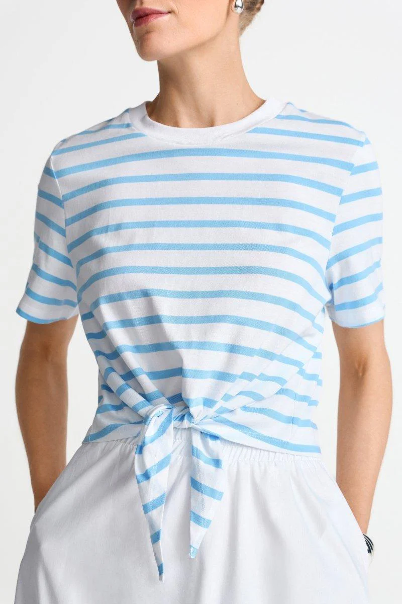 Gestreiftes T-Shirt mit Knoten - Image 4